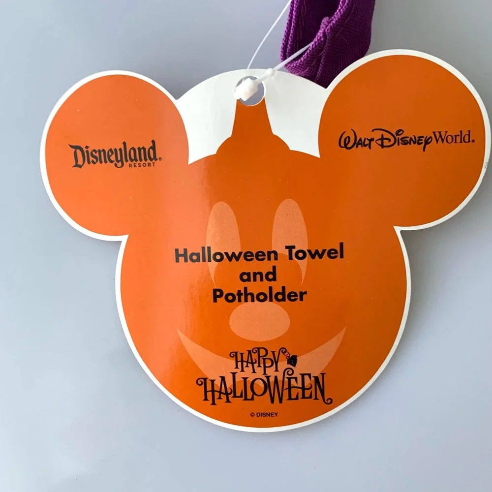 Disney Halloween Dish Towel and Potholder Set New
